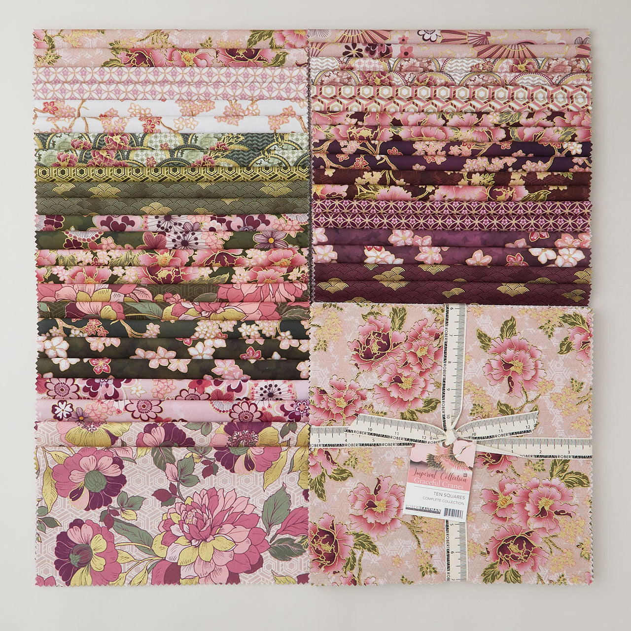 Imperial Collections - Graceful Cranes Metallic Ten Squares