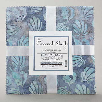 Artisan Batiks Coastal Shells Ten Squares
