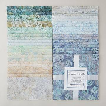Artisan Batiks Coastal Shells Ten Squares