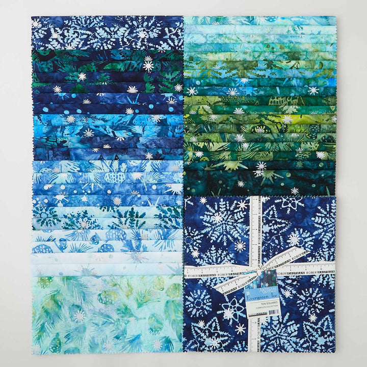 Artisan Batiks - Evergreen Ice Ten Squares