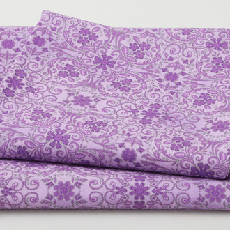 Decadent Blossoms Favorites - Lavender Damask 2 Yard Cut