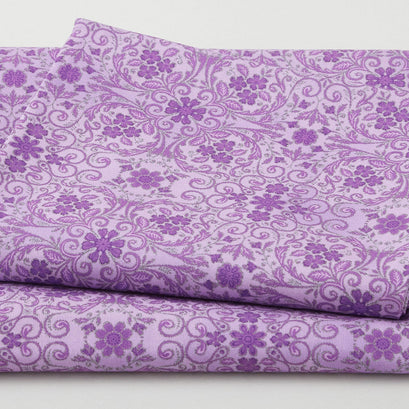 Decadent Blossoms Favorites - Lavender Damask 2 Yard Cut