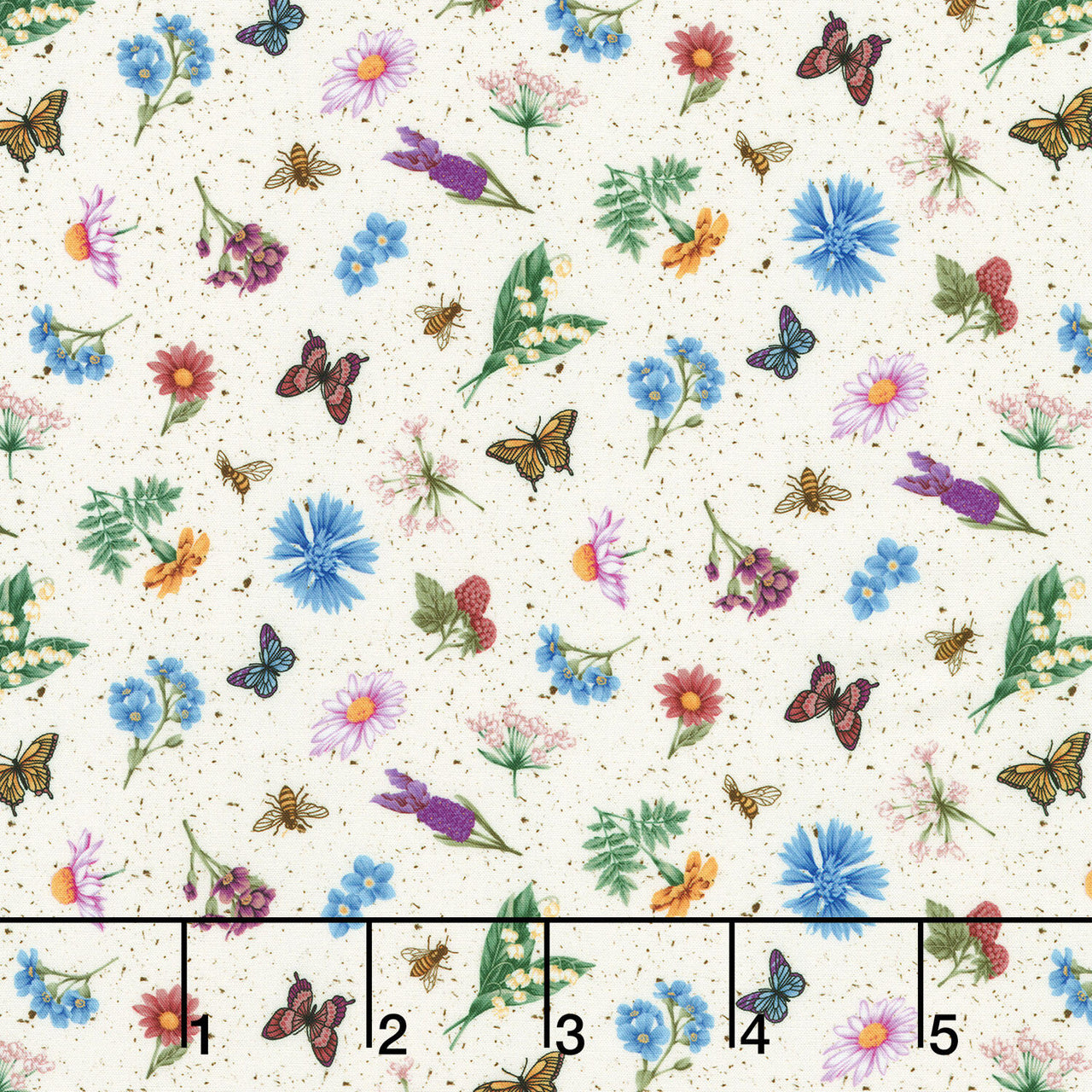 Botanical Garden Favorites - Butterflies Natural Yardage