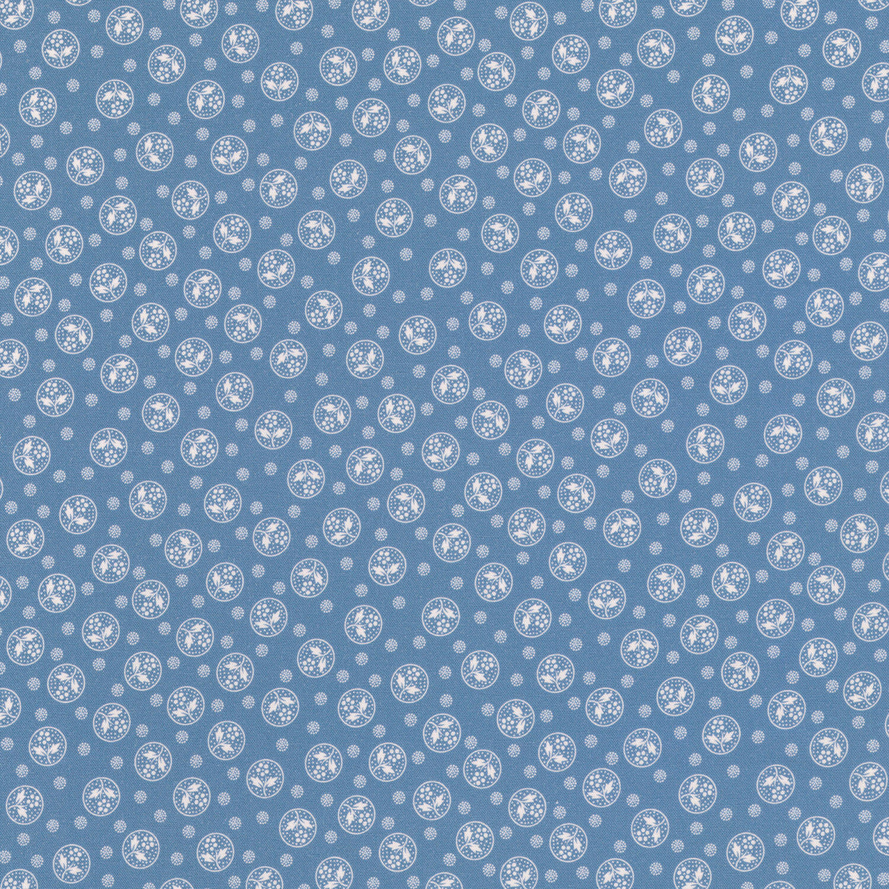 Botanical Garden Favorites - Circles Blue Yardage