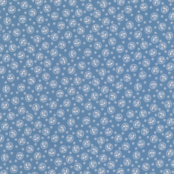 Botanical Garden Favorites - Circles Blue Yardage