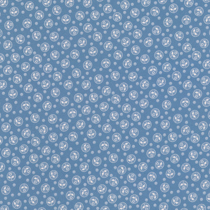 Botanical Garden Favorites - Circles Blue Yardage