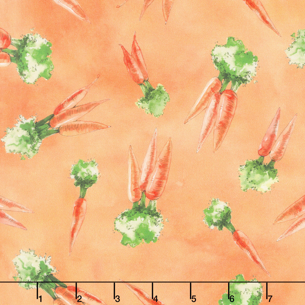 Garden Goodness - Tossed Carrot Bunches Carrot Yardage
