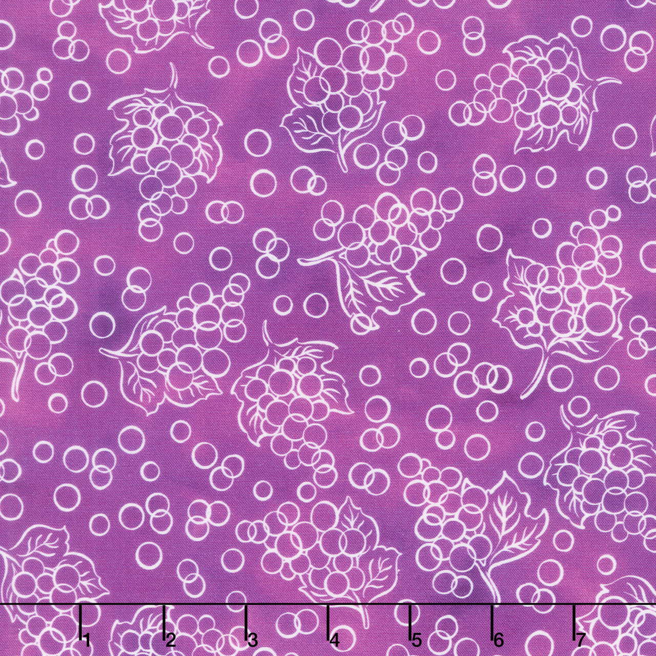 Garden Goodness - Grape Bunches Linework Grape Yardage