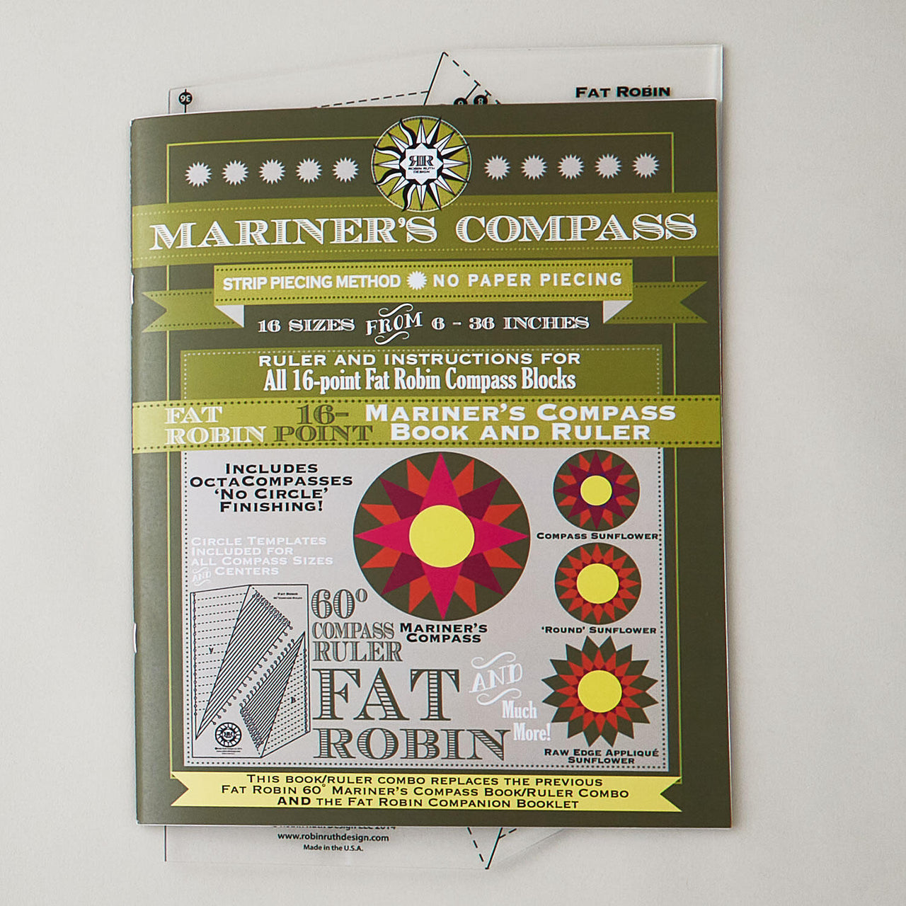 Fat Robin 16-Point Mariner's Compass Book & Ruler