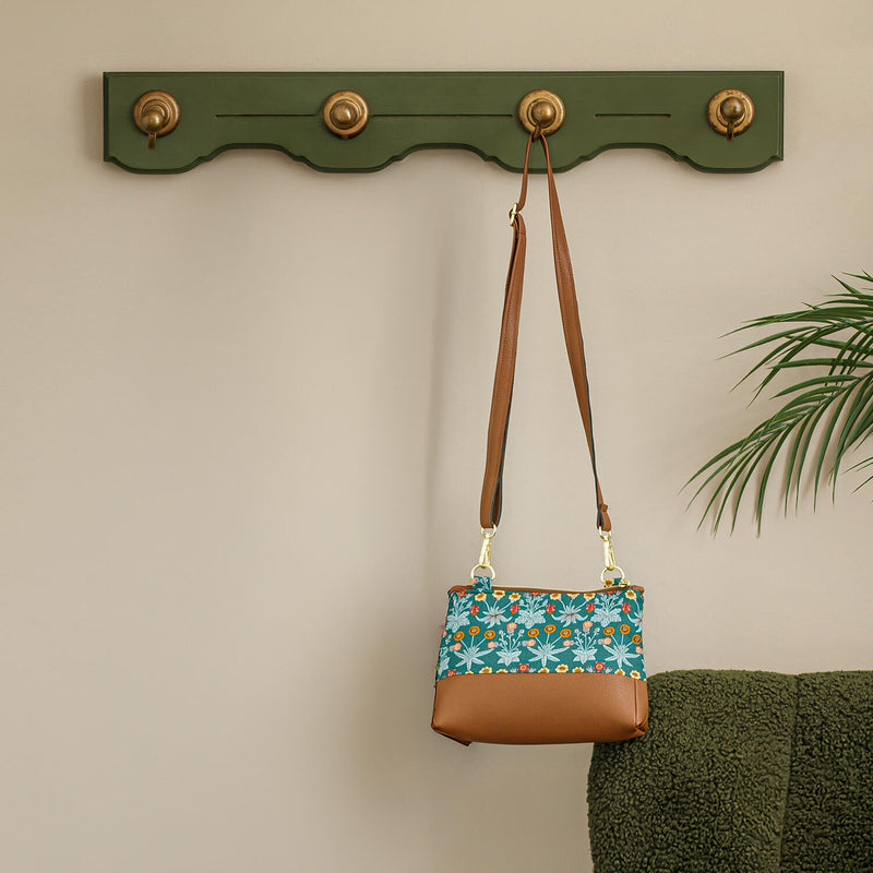 Mia Crossbody Bag Kit - Teal/Brown