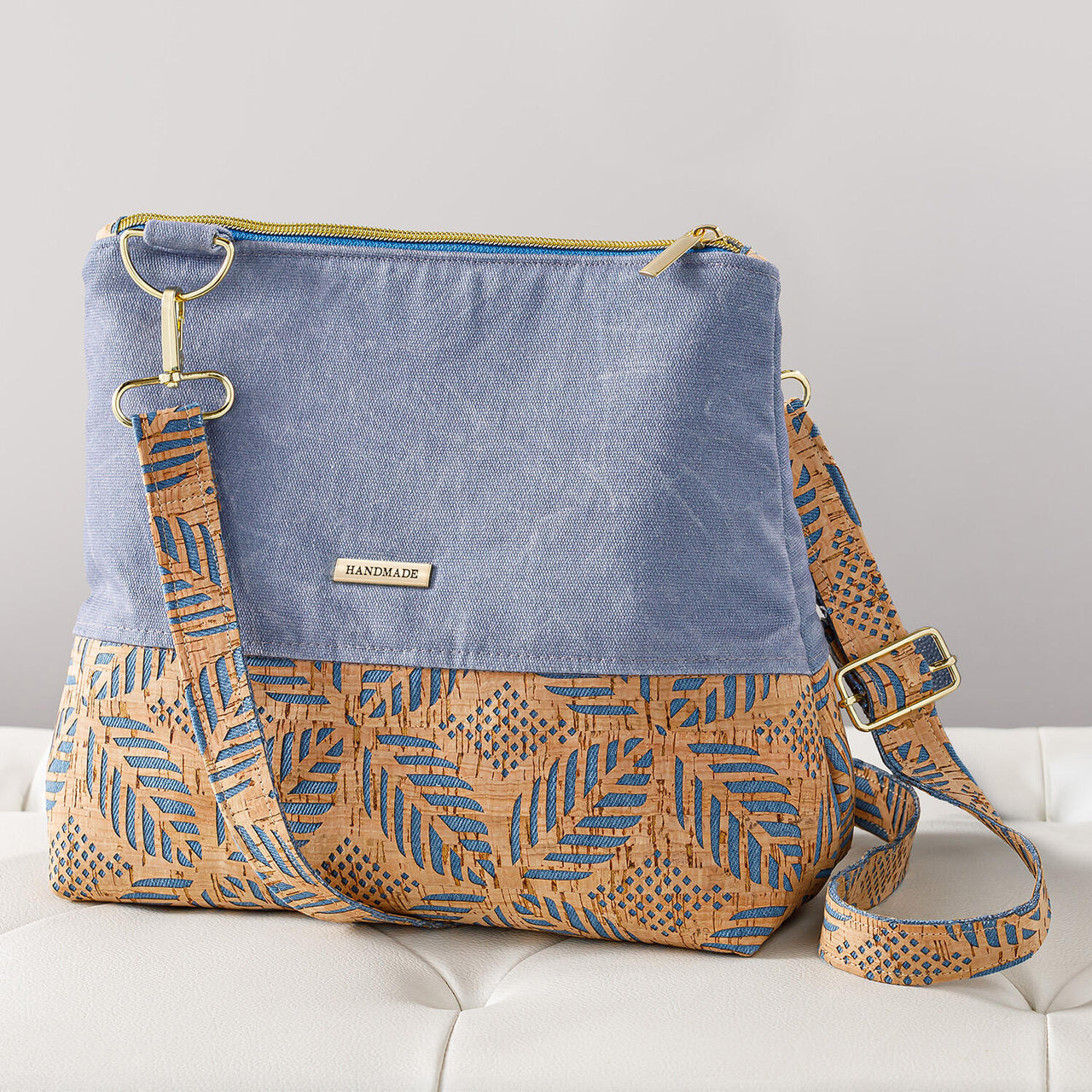 Clarisse Crossbody Bag Kit - Chambray/Cork