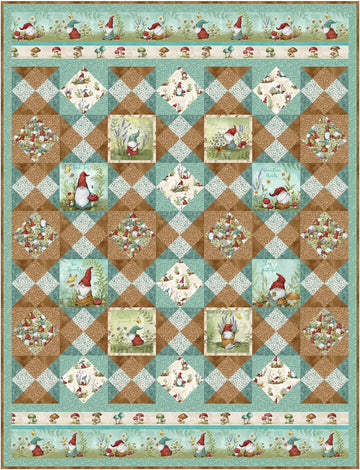 Savor the Gnoment Twin Quilt Free Quilt Pattern