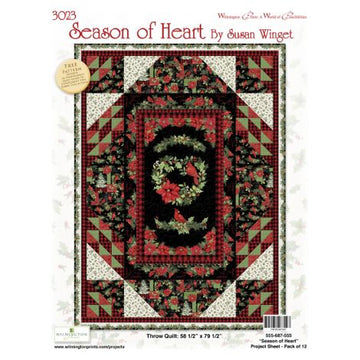 Season of Heart Throw Free Quilt Pattern