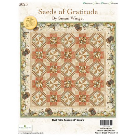 Seeds of Gratitude Table Topper - Rust