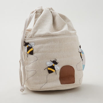 Bee Hive Drawstring Project Bag