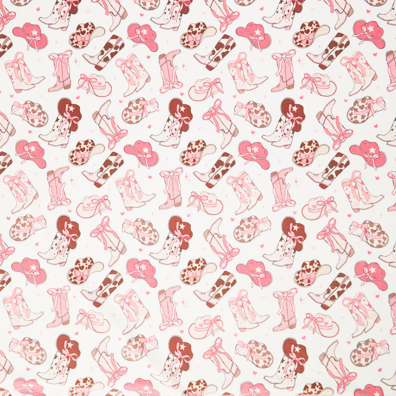 Cuddle Prints - Fancy Boots Hot Pink Yardage