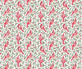 Quilting Cuddle Prints - Christmas Keepsake Cardinal Joy Multi Yardage