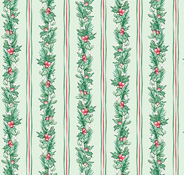 Quilting Cuddle Prints - Christmas Keepsake Holly Trail Juniper Yardage