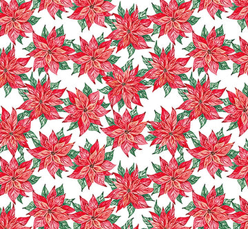 Quilting Cuddle Prints - Christmas Keepsake Poinesttias Cardinal Yardage