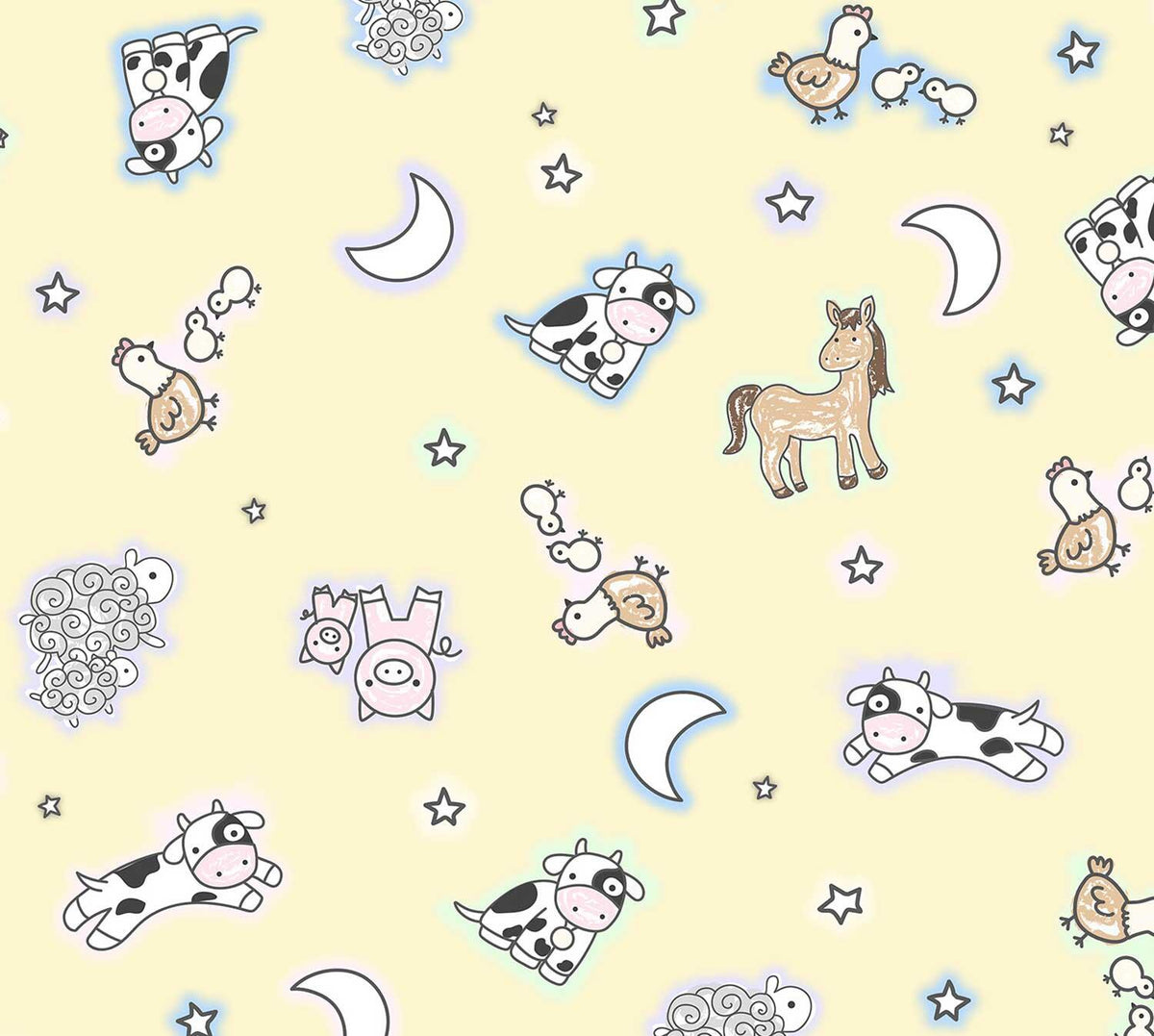 Quilting Cuddle Prints - Goodnight Farm Dreamy Barn Butter Yardage