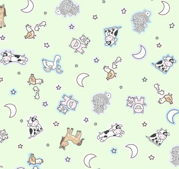Quilting Cuddle Prints - Goodnight Farm Sleepy Farm Pastel Yardage