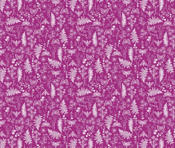 Quilting Cuddle Prints - Whispering Blooms Faegrove Magenta Yardage