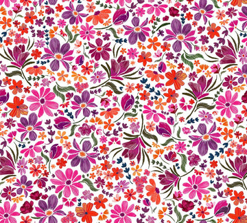 Quilting Cuddle Prints - Whispering Blooms Mystic Snow Yardage