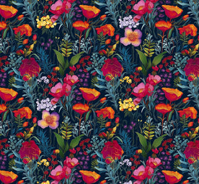 Quilting Cuddle Prints - Whispering Blooms Secret Garden Vibrant Yardage