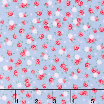 Cuddle® Prints - Cottage Rose Lane Kensington Blue Bonnet Digitally Printed Minky Yardage