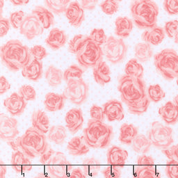 Cuddle® Prints - Cottage Rose Lane Mayfair Seashell Digitally Printed Minky Yardage