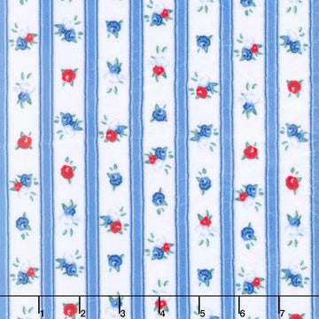 Cuddle® Prints - Cottage Rose Lane Nottinghill Blue Bonnet Digitally Printed Minky Yardage