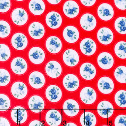 Cuddle® Prints - Cottage Rose Lane Windsor Candy Apple Digitally Printed Minky Yardage