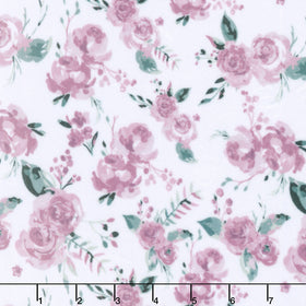 Cuddle® Prints - Garden Bouquet Snow Digitally Printed Minky Yardage
