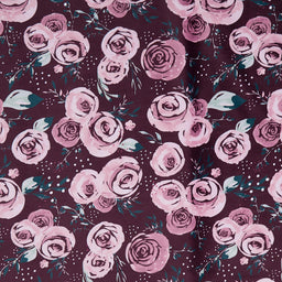 Cuddle® Prints - Garden Roses Woodrose Digitally Printed Minky Yardage