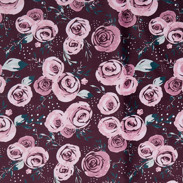 Cuddle® Prints - Garden Roses Woodrose Digitally Printed Minky Yardage