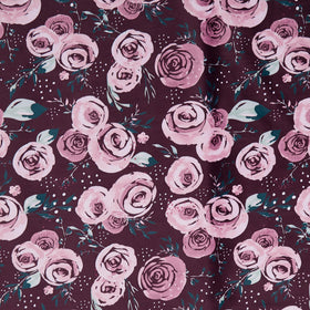Cuddle® Prints - Garden Roses Woodrose Digitally Printed Minky Yardage