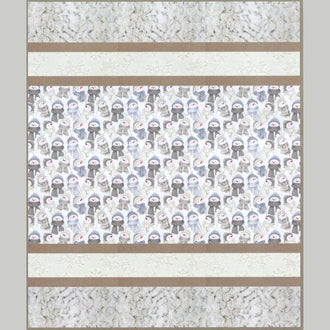 Snowday Sensational Strips Cuddle Quilt Kit