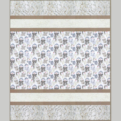 Snowday Sensational Strips Cuddle Quilt Kit
