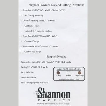 Snowday Sensational Strips Cuddle Quilt Kit