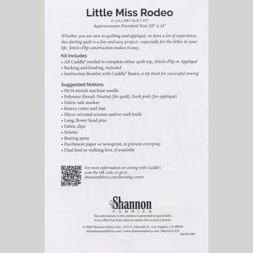 Cuddle Kit - Lullaby Little Miss Rodeo