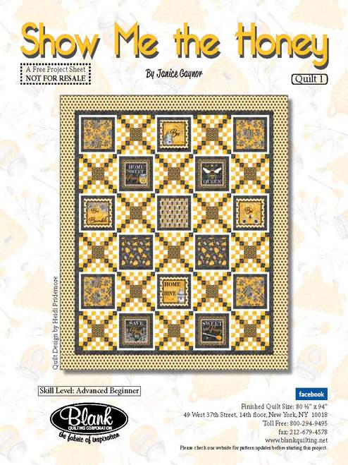 Show Me the Honey Quilt 1 Free Quilt Pattern