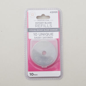 Missouri Star "Snarky Sayings" 45mm Rotary Blades - 10pk