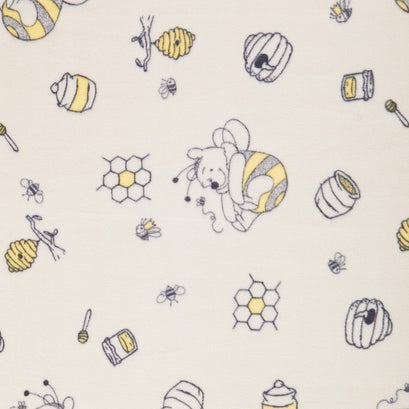 Fleece Prints - Pooh Honey Bee Toss Multi Yardage