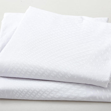 Jazzed 108" - Large Geometric White on White 3 Yard Cut