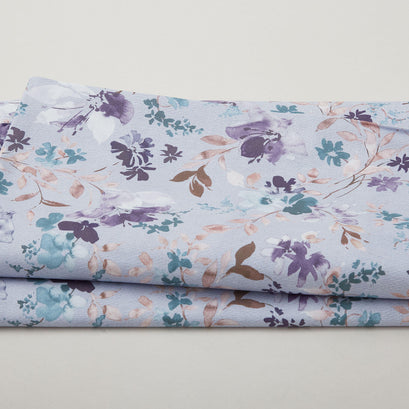 Garden Whisper 118" - Watercolor Floral Orchid 3 Yard Cut