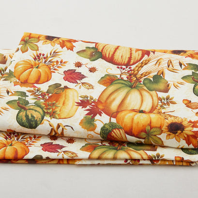 Autumn Fields - Pumpkins Cream 2 Yard Cut
