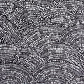 Not So Black and White 108" - Mosaic Fan Black/White 3 Yard Cut