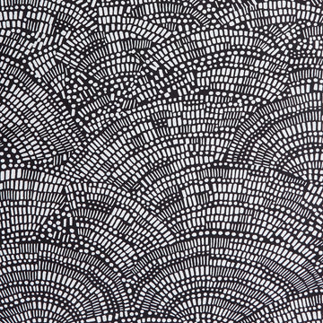 Not So Black and White 108" - Mosaic Fan Black/White 3 Yard Cut