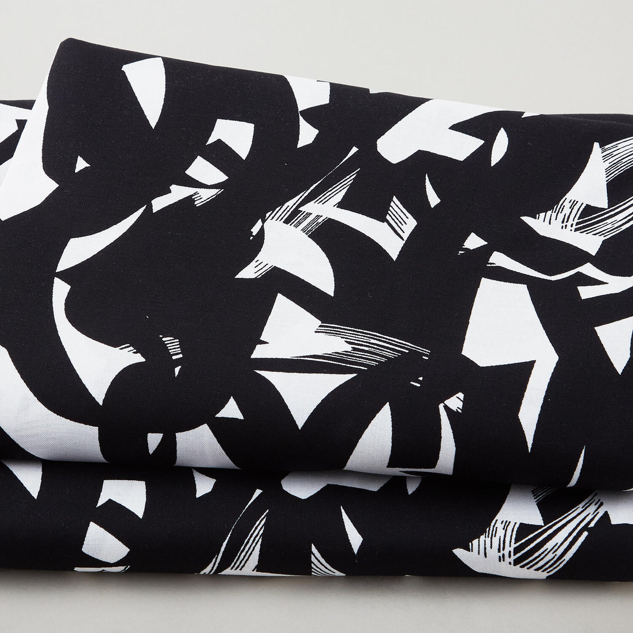 Not So Black and White 108" - Brush Strokes White/Black 3 Yard Cut