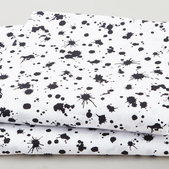 Not So Black and White 108" - Splashes White/Black 3 Yard Cut